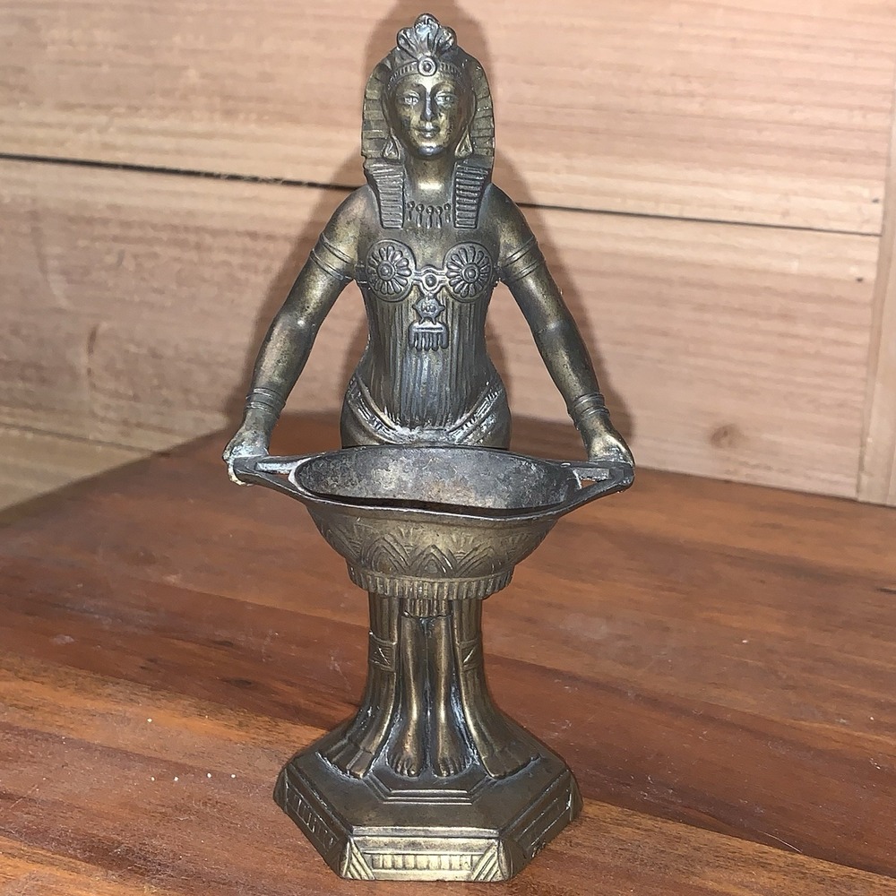 Vintage Egyptian Goddess Art‎ Deco Incense burner Vantines France 1920s #1979